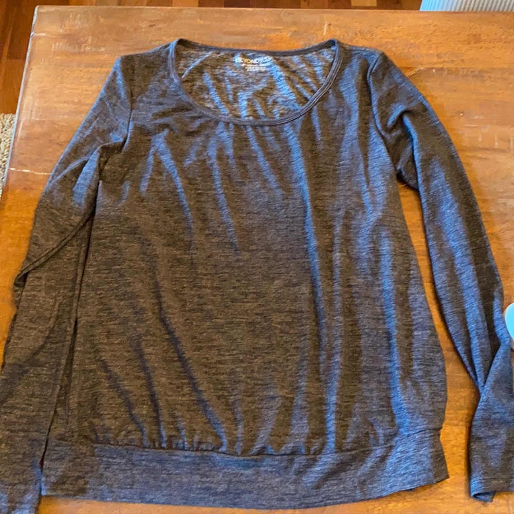 Beyond yoga long sleeve open back top